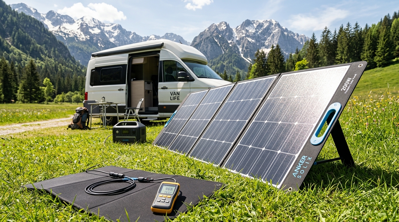 Banc d'essai de laboratoire : Anker SOLIX Panneau Solaire 200W